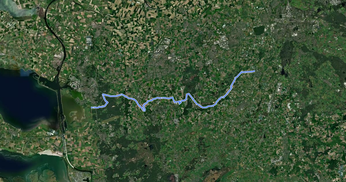 Маршрут Schelde-Rheinroute - 03 - Bergen op Zoom - Rijsbergen на спутниковом снимке