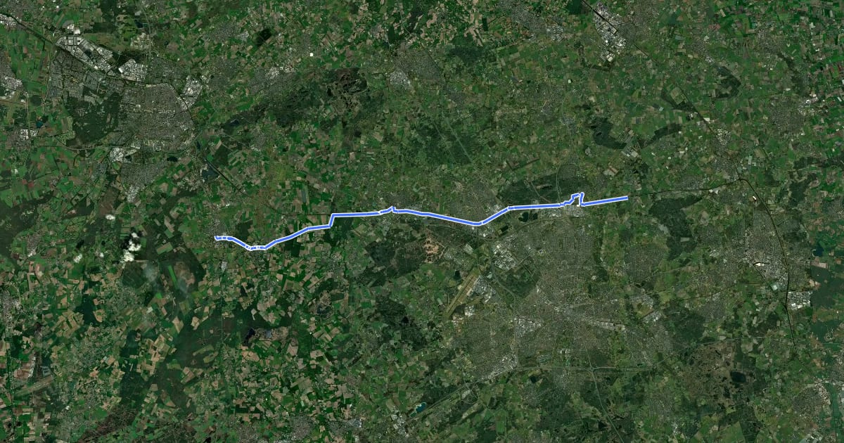 Маршрут Schelde-Rheinroute - 05 - Hilvarenbeek - Stad van Gerwen на спутниковом снимке