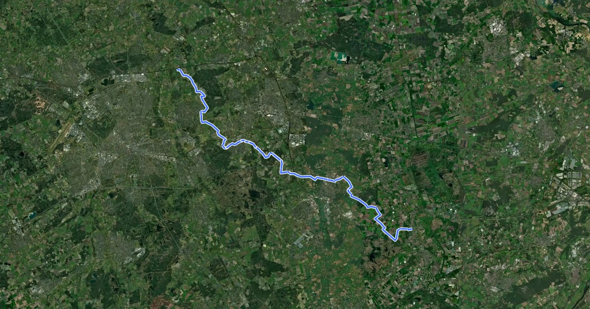 Маршрут Schelde-Rheinroute - 06 - Stad van Gerwen - Neerkant на спутниковом снимке