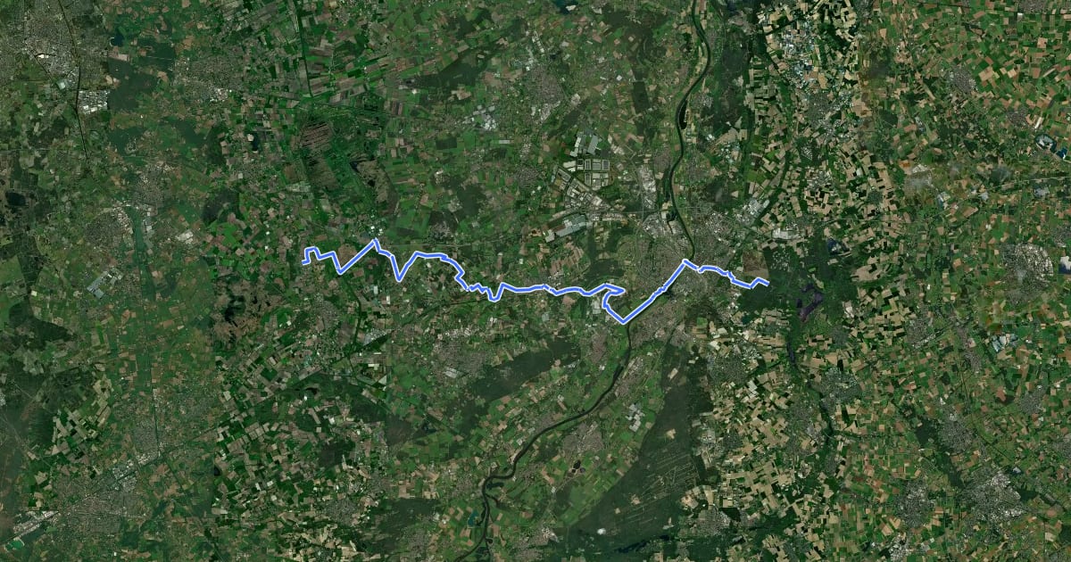 Маршрут Schelde-Rheinroute - 07 - Neerkant - Venlo на спутниковом снимке