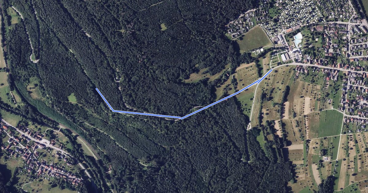 Маршрут Schellbronn Schwimmbad - Sandweg на спутниковом снимке