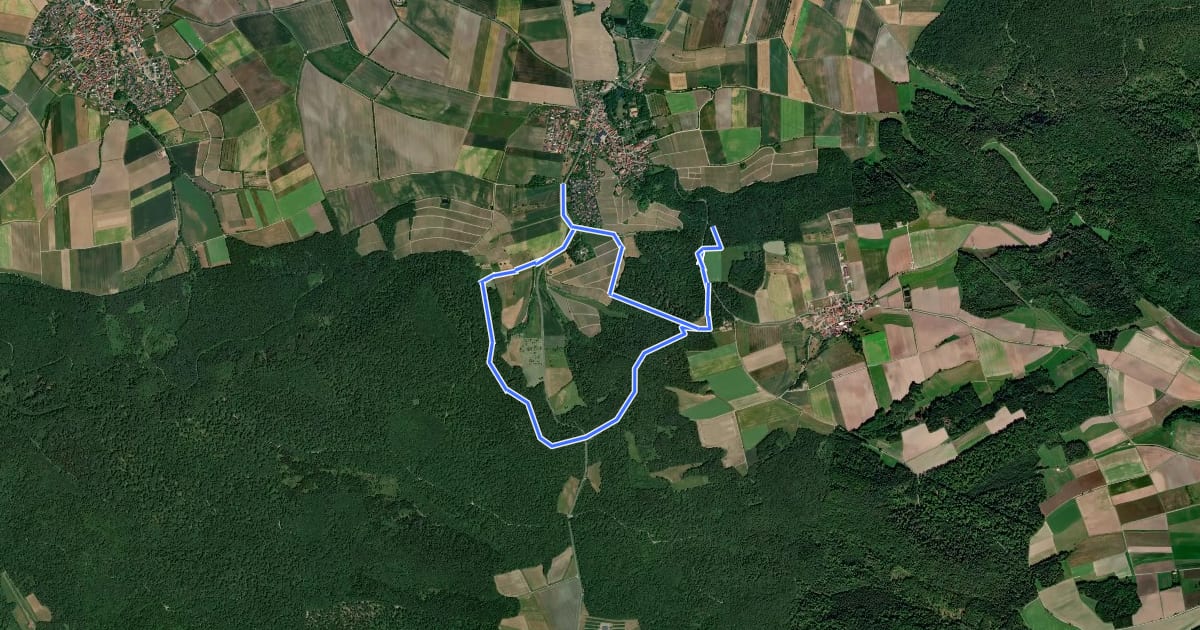 Маршрут Schellenbergweg на спутниковом снимке
