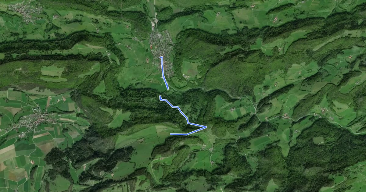 Маршрут Schemelhof - Erschwil Dorf на спутниковом снимке