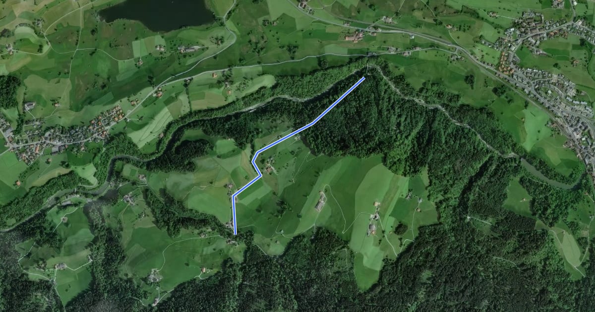 Маршрут Scherenbrugg - Örischwand на спутниковом снимке