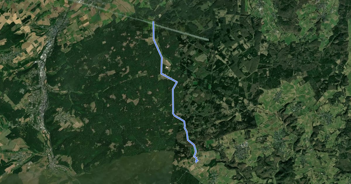 Маршрут Scheuerheck (15) - Steinbachtalsperre (89) на спутниковом снимке