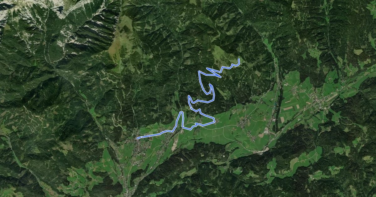 Маршрут Schießlingalm-Tour на спутниковом снимке