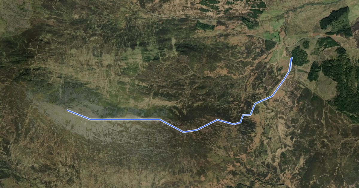 Маршрут Schiehallion Trail на спутниковом снимке