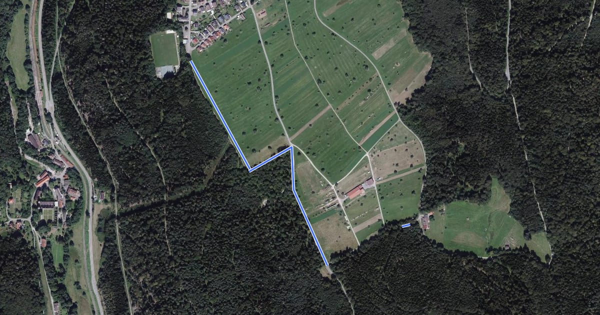 Маршрут Schielberg Klosterwald-Halle - Schlotterhof на спутниковом снимке