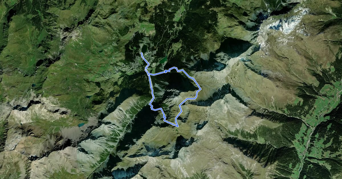 Маршрут Schiesshorn-Weg на спутниковом снимке