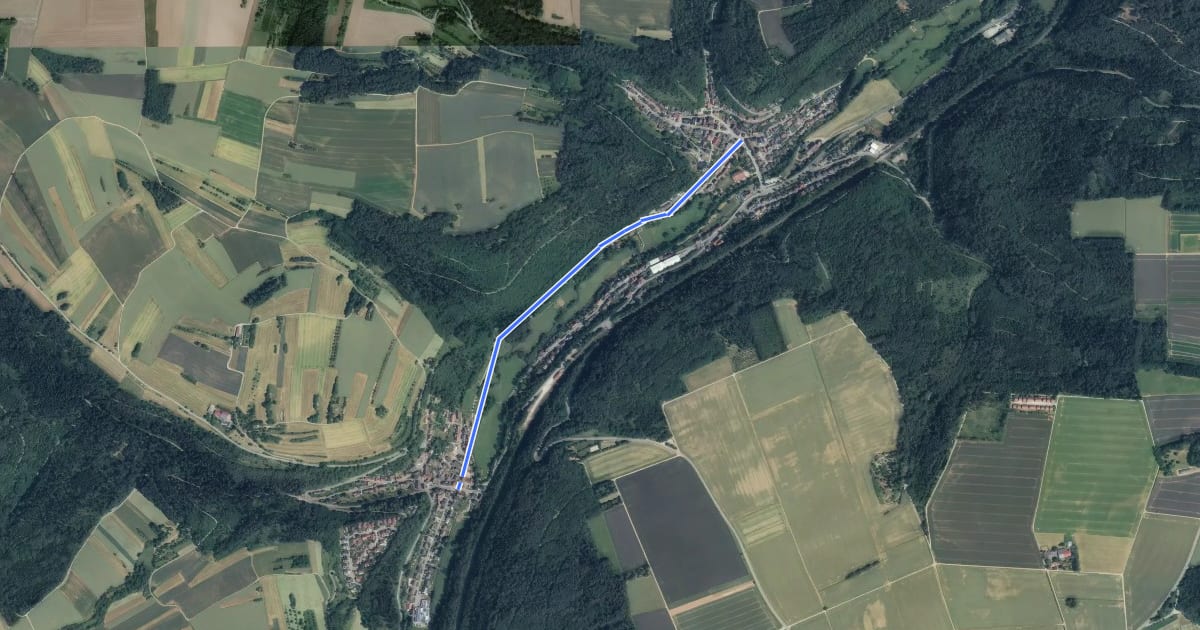 Маршрут Schietingen Ortsmitte - Gündringen на спутниковом снимке