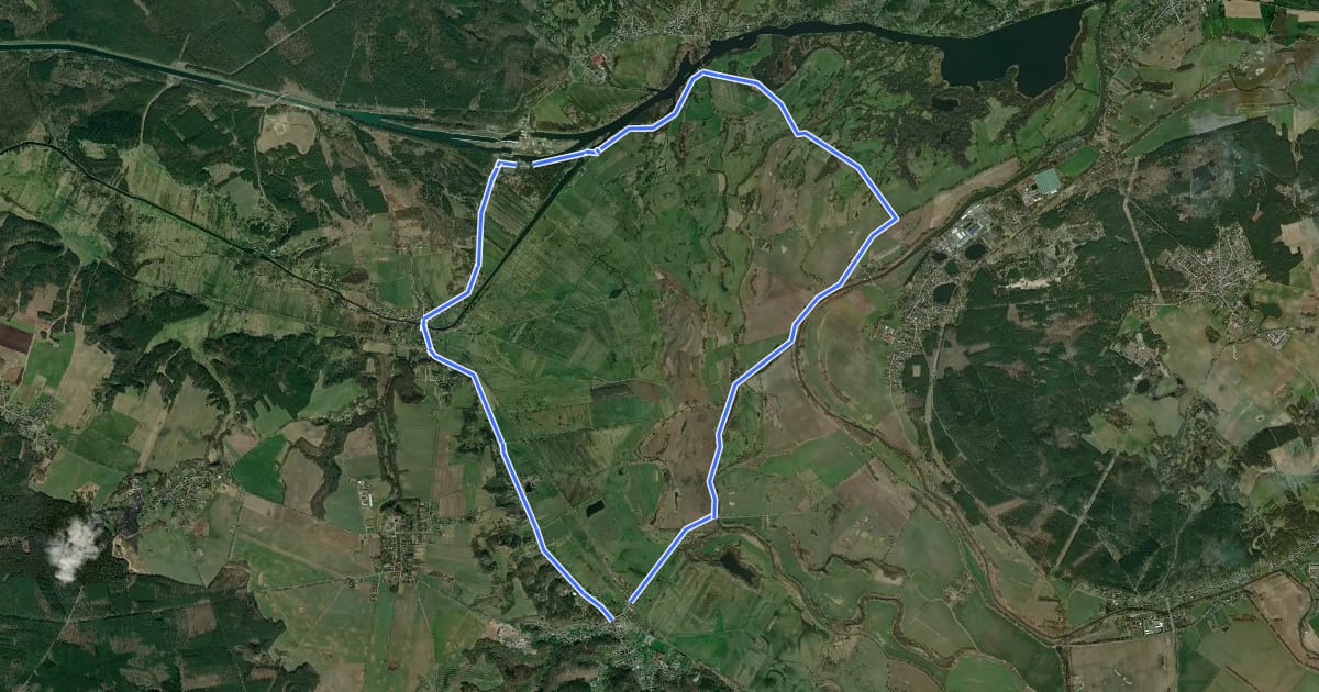 Маршрут Schiffshebewerk-Rundweg на спутниковом снимке