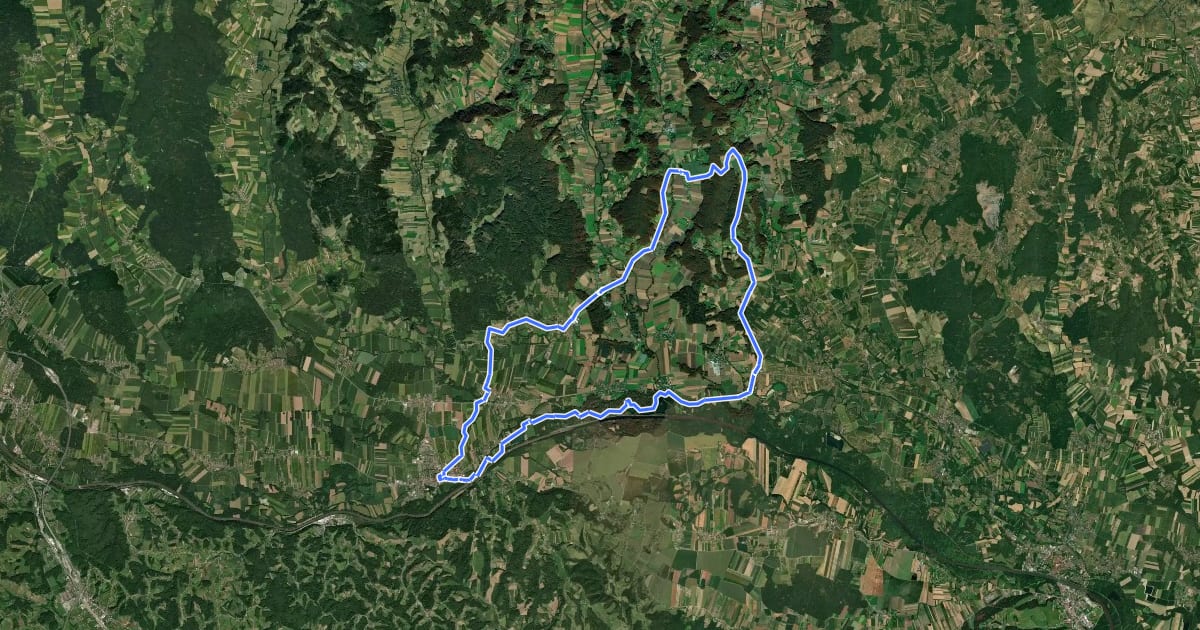 Маршрут Schiffsmühlen-Tour на спутниковом снимке