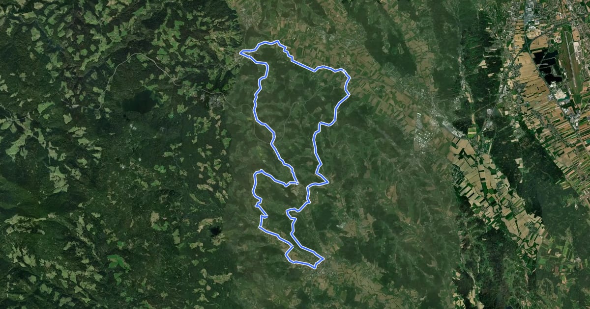 Маршрут Schilcher Tour Nord на спутниковом снимке