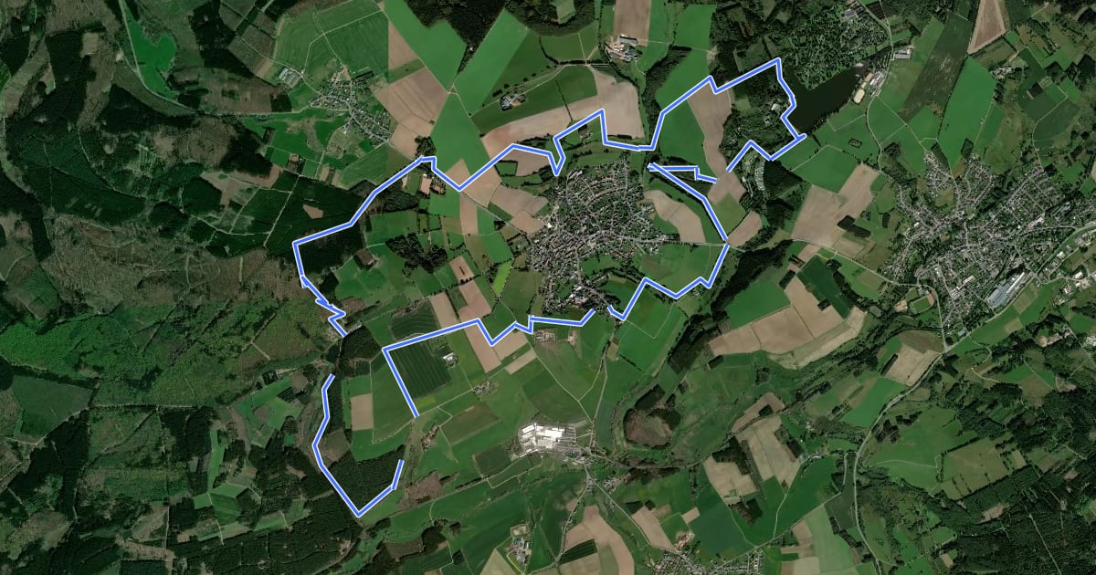 Маршрут Schillinger Panoramaweg на спутниковом снимке
