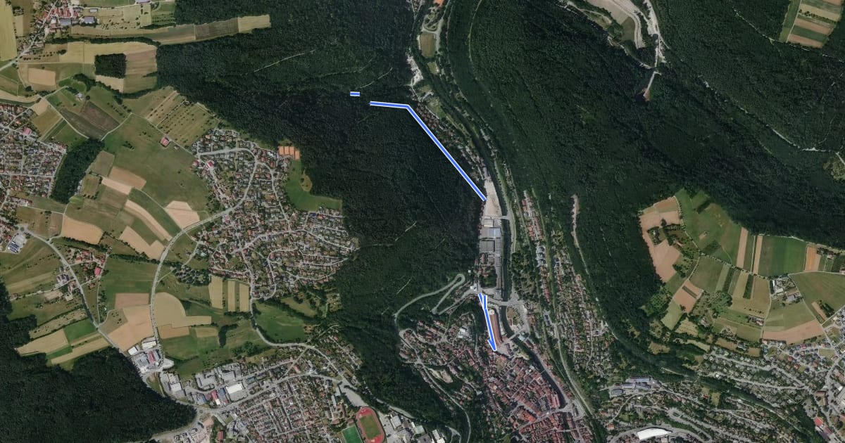 Маршрут Schinderbach - Calw Unteres Ledereck на спутниковом снимке