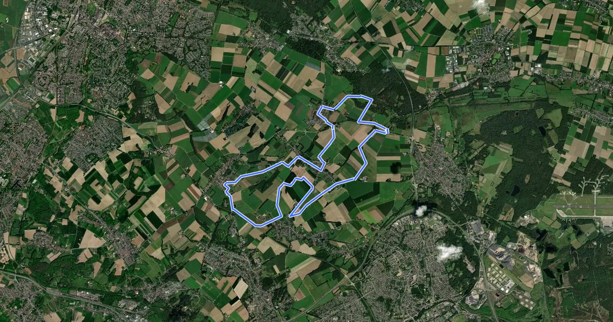 Маршрут Schinnen SC01 Route van de kleine kernen на спутниковом снимке