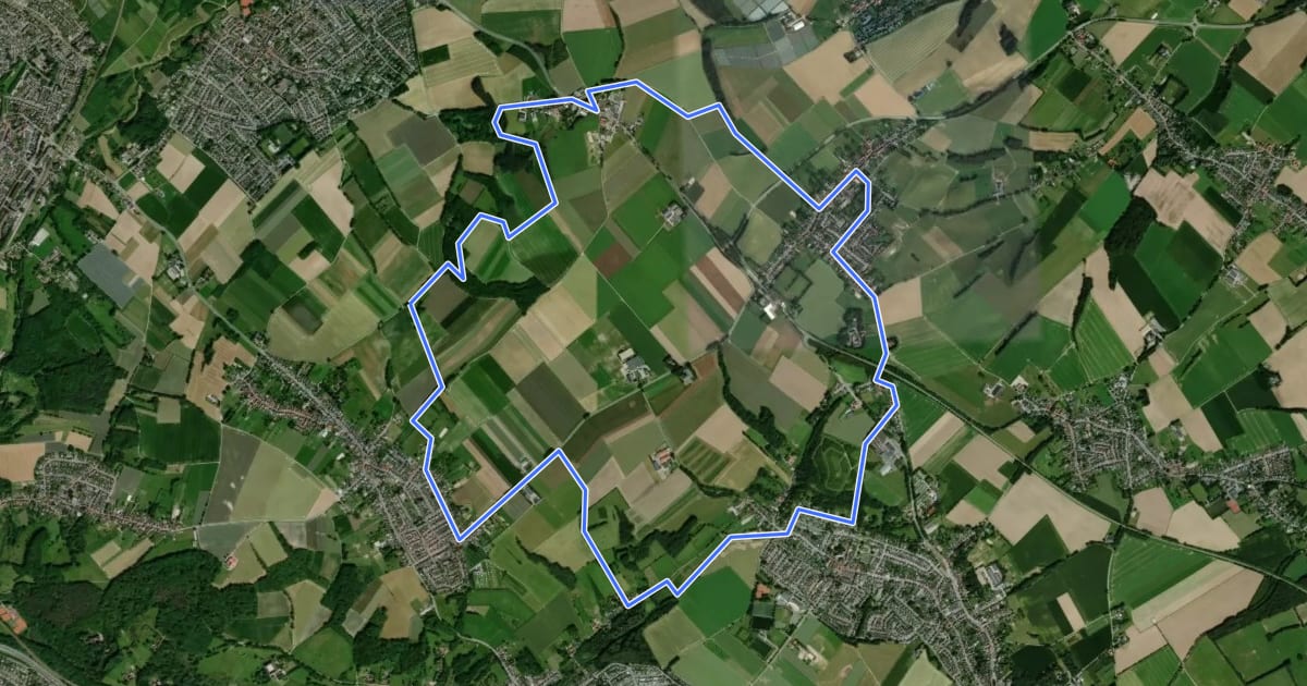 Маршрут Schinnen SC04 Plateau Roth route на спутниковом снимке