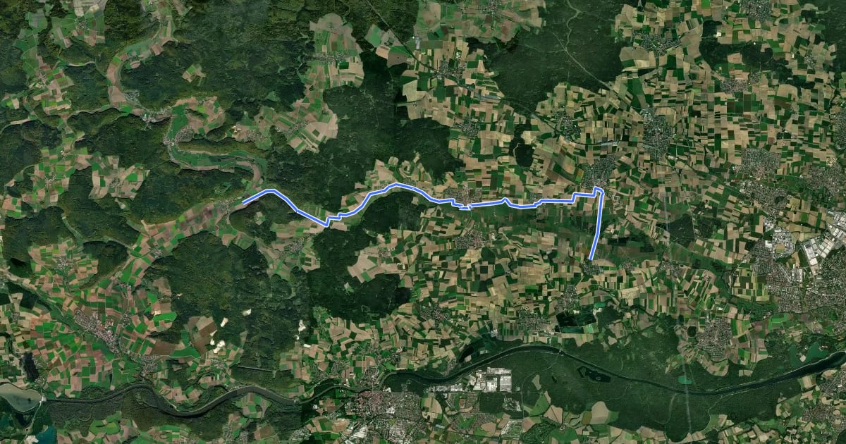 Маршрут Schlösser- und-Burgen-Tour на спутниковом снимке