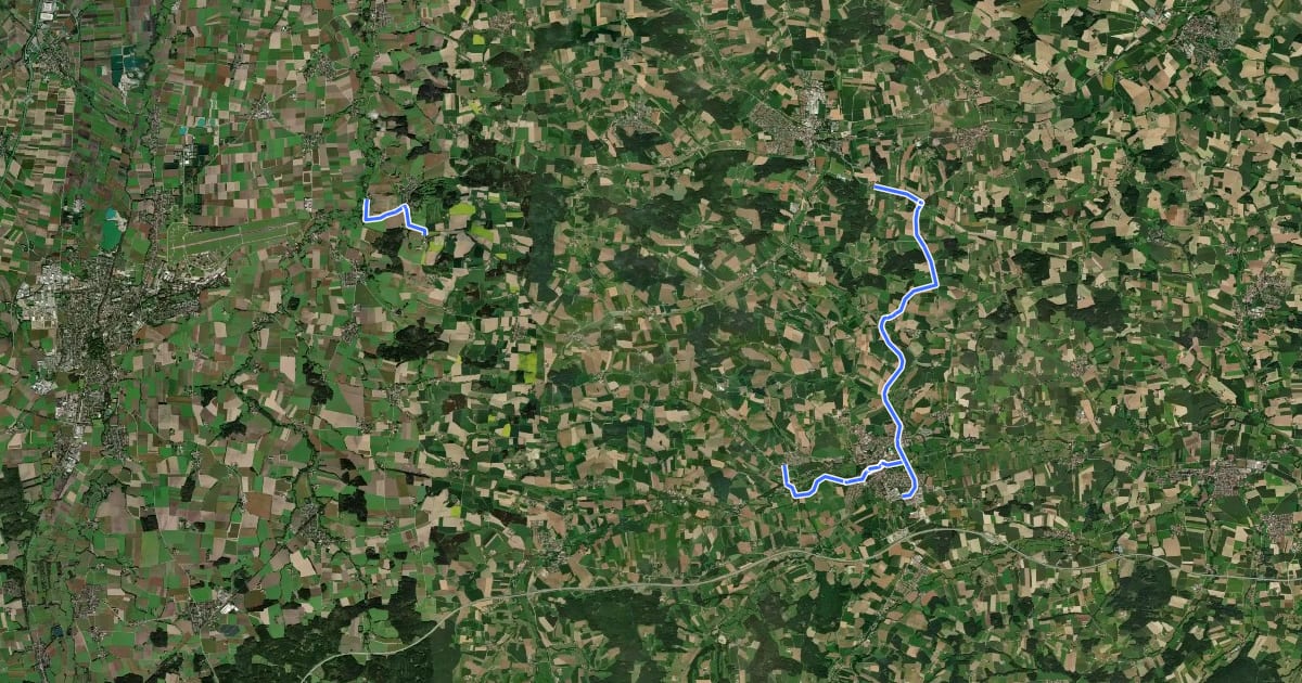Маршрут Schlössertour на спутниковом снимке