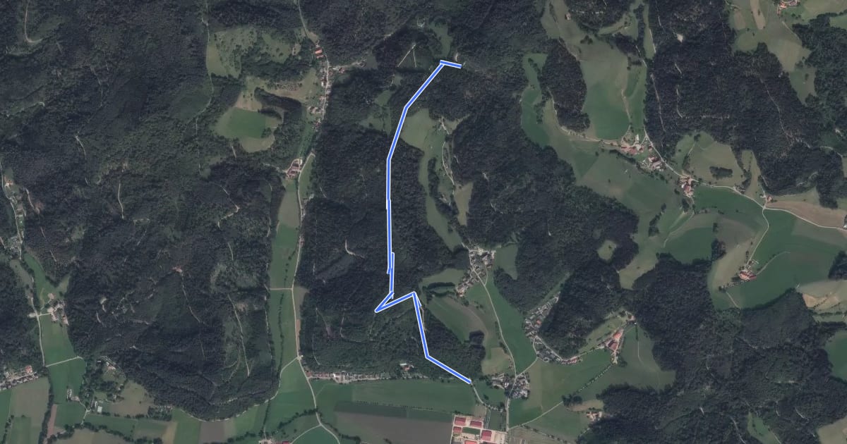Маршрут Schlangenkapelle - Wittental Klorerberg на спутниковом снимке