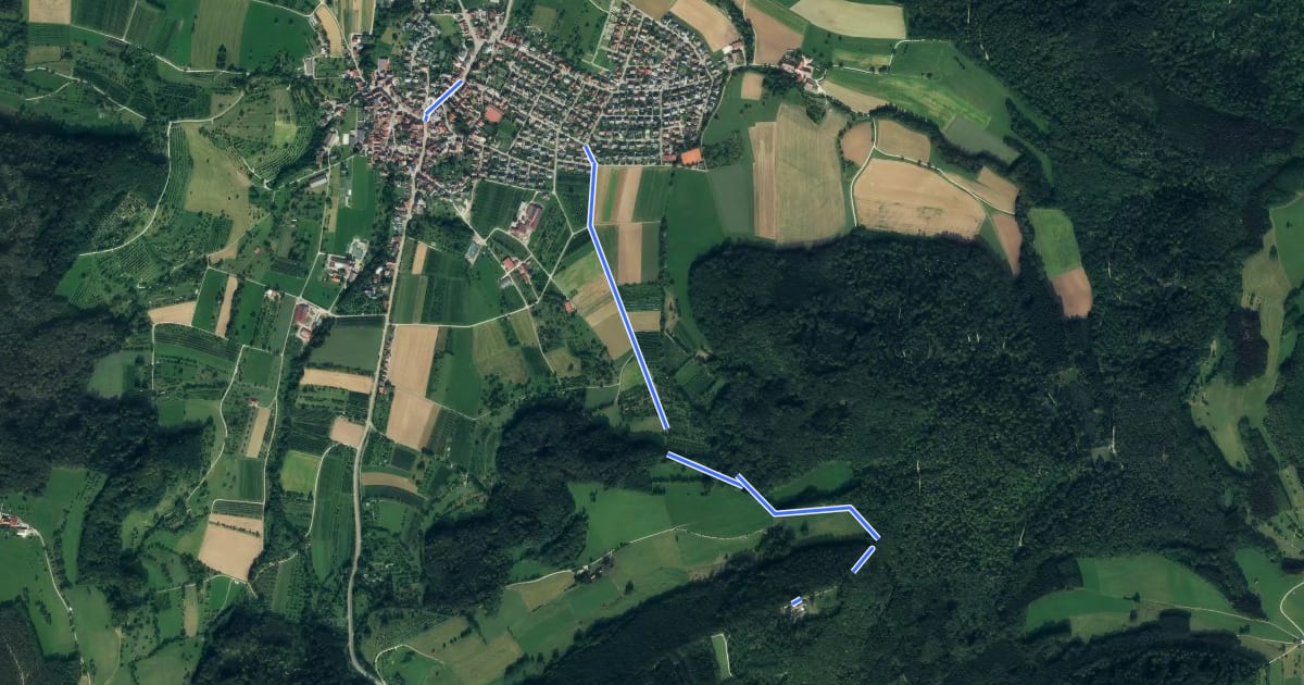 Маршрут Schlat - Wasserberg на спутниковом снимке