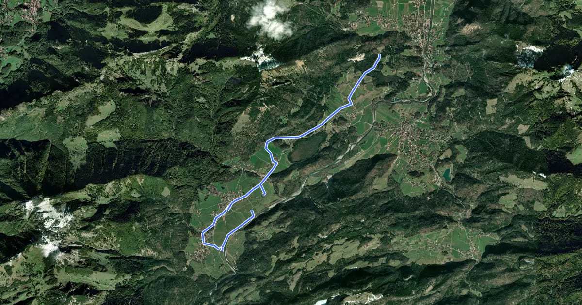 Маршрут Schlechinger Wanderweg 2 на спутниковом снимке