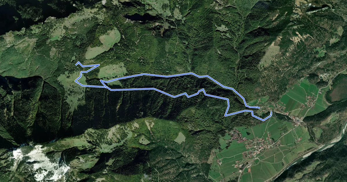 Маршрут Schlechinger Wanderweg 6 на спутниковом снимке