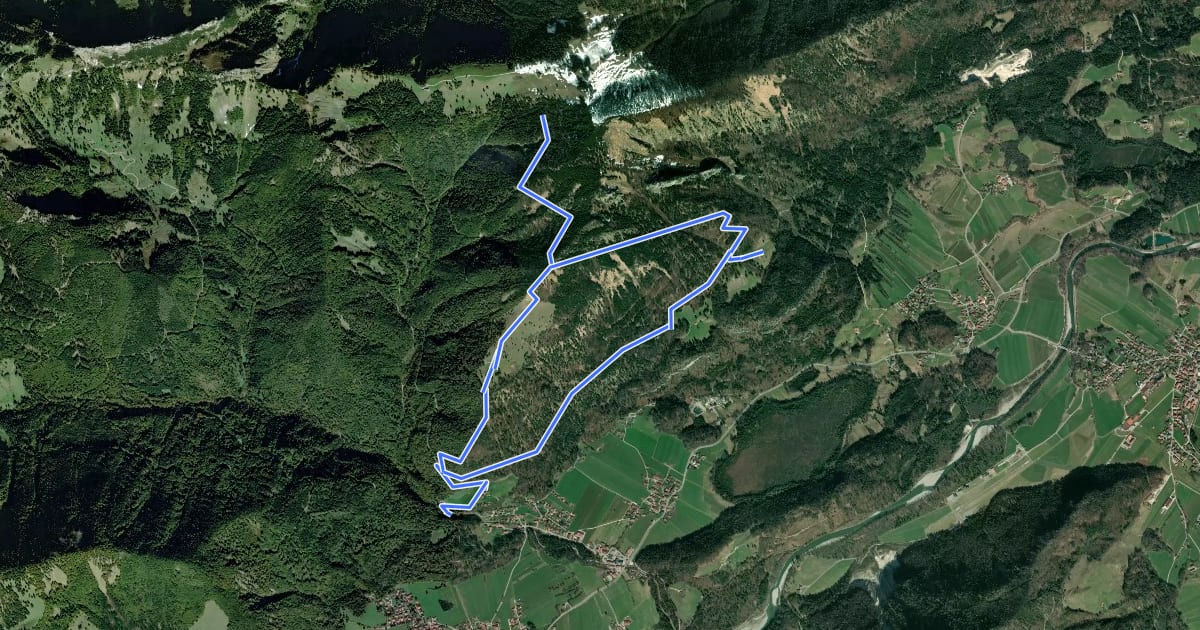 Маршрут Schlechinger Wanderweg 62 на спутниковом снимке