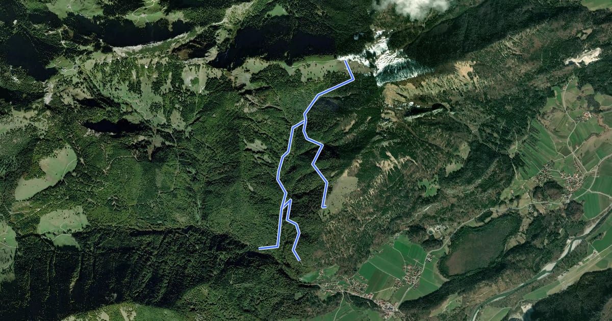 Маршрут Schlechinger Wanderweg 64 на спутниковом снимке