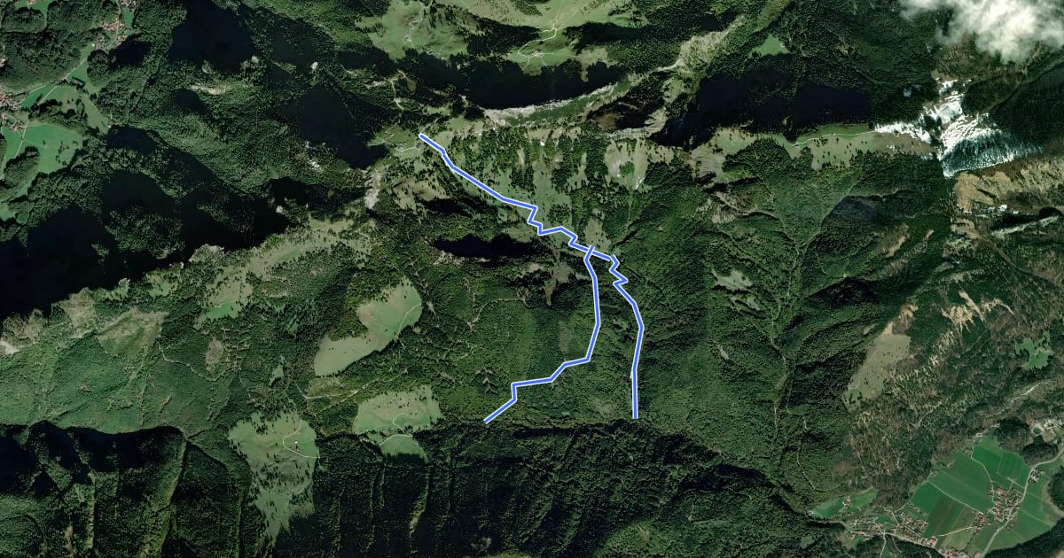 Маршрут Schlechinger Wanderweg 65 на спутниковом снимке