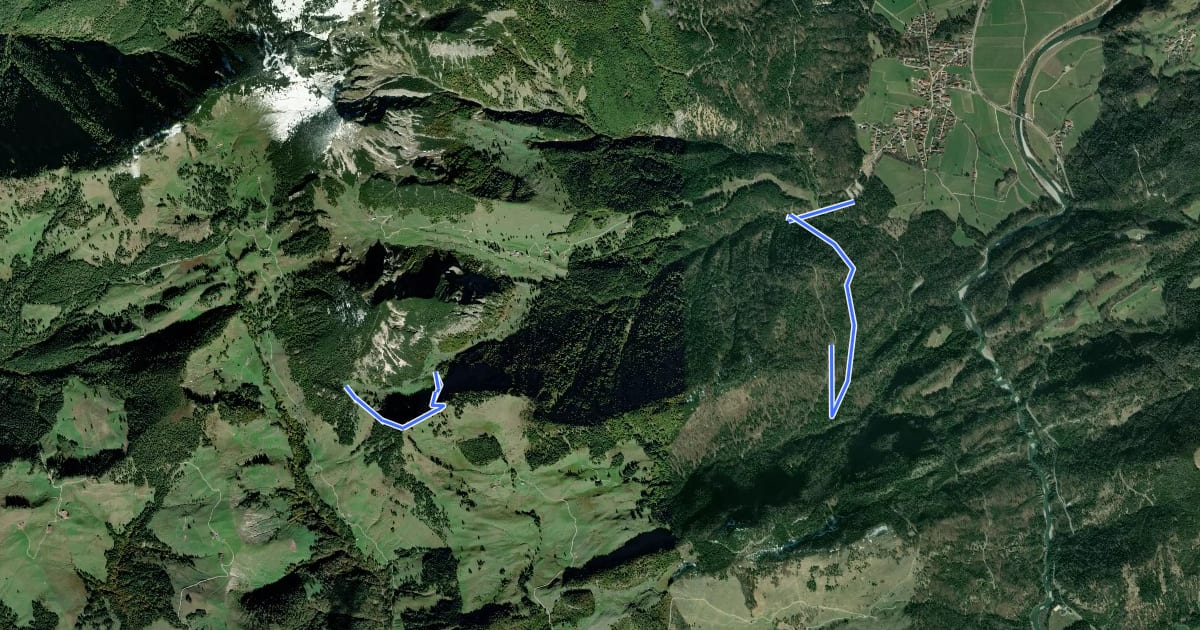 Маршрут Schlechinger Wanderweg 87 на спутниковом снимке