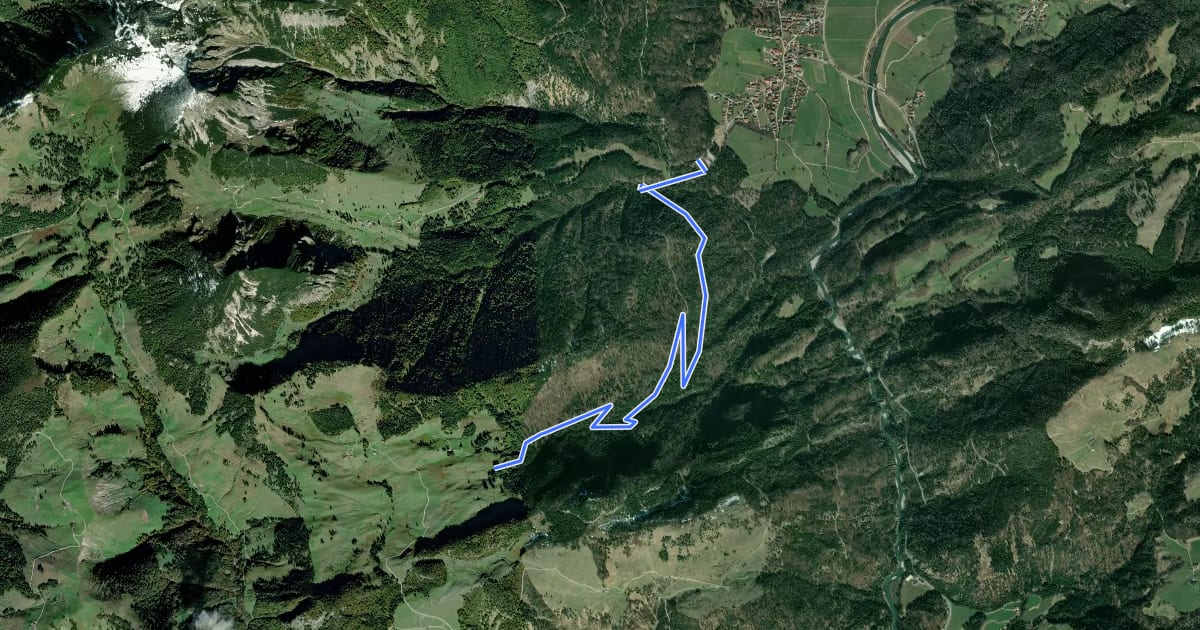 Маршрут Schlechinger Wanderweg 88 на спутниковом снимке
