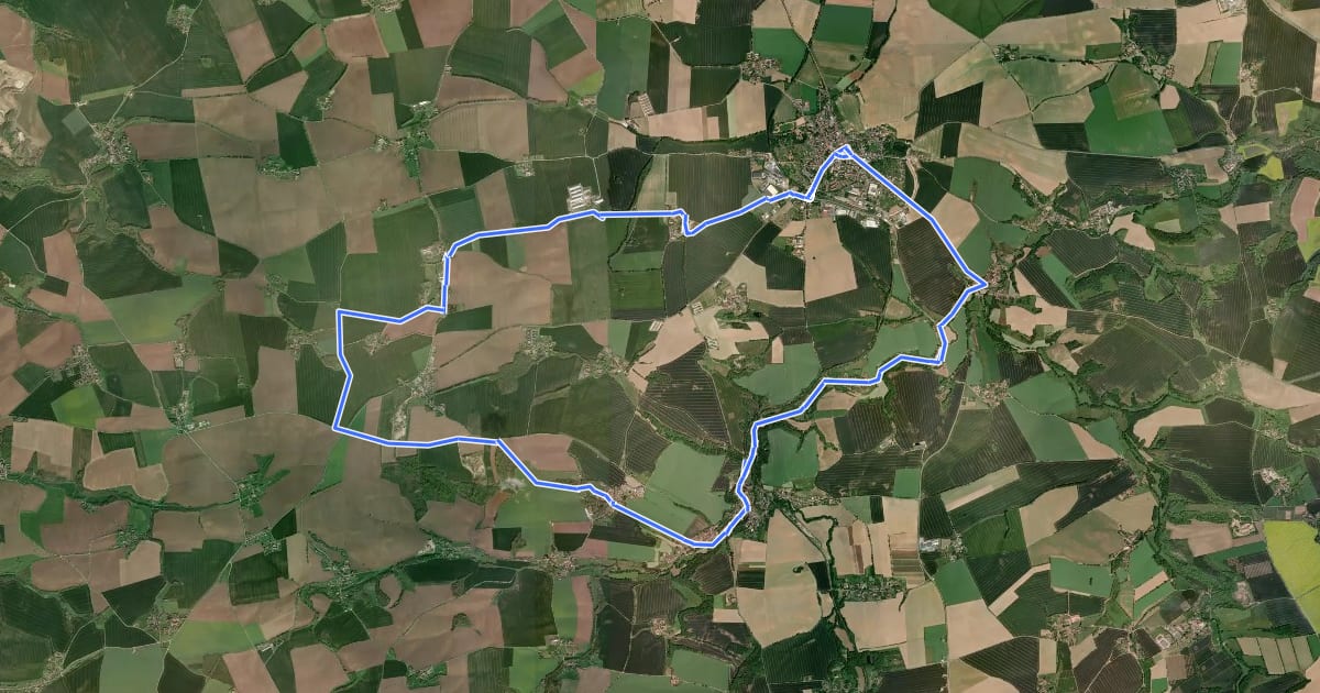 Маршрут Schleinitzer Rundweg на спутниковом снимке
