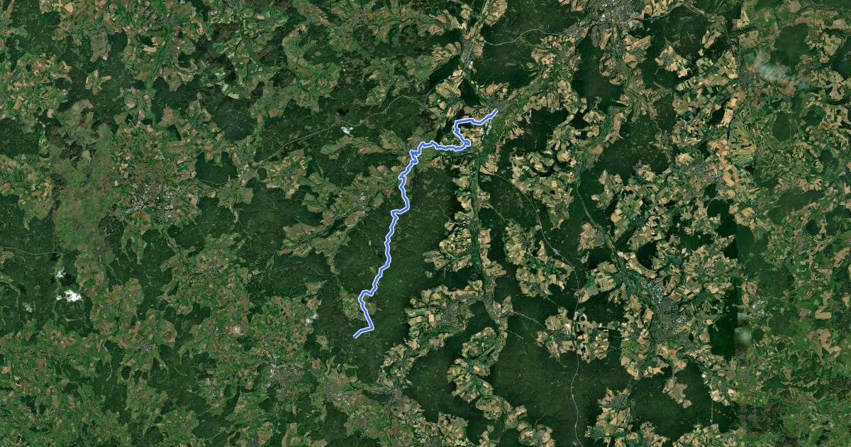 Маршрут Schlitzer Höhenweg на спутниковом снимке