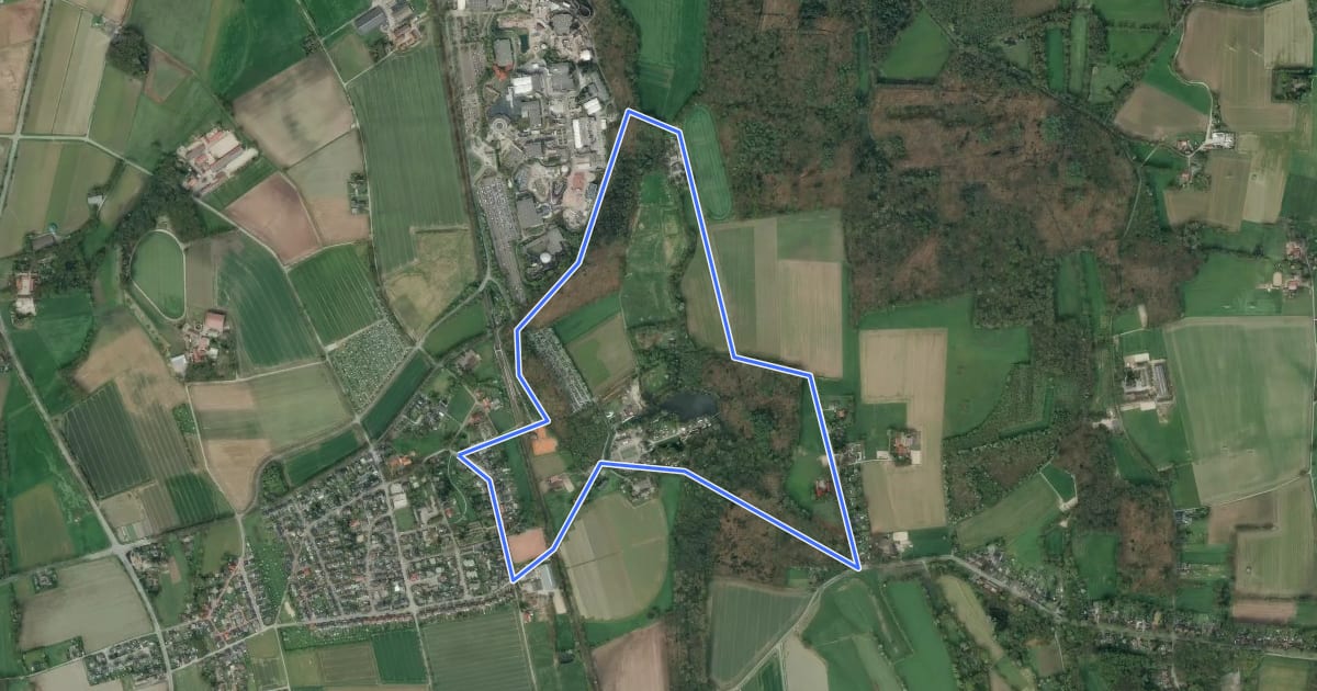 Маршрут Schloß Beck Rundweg A2 на спутниковом снимке