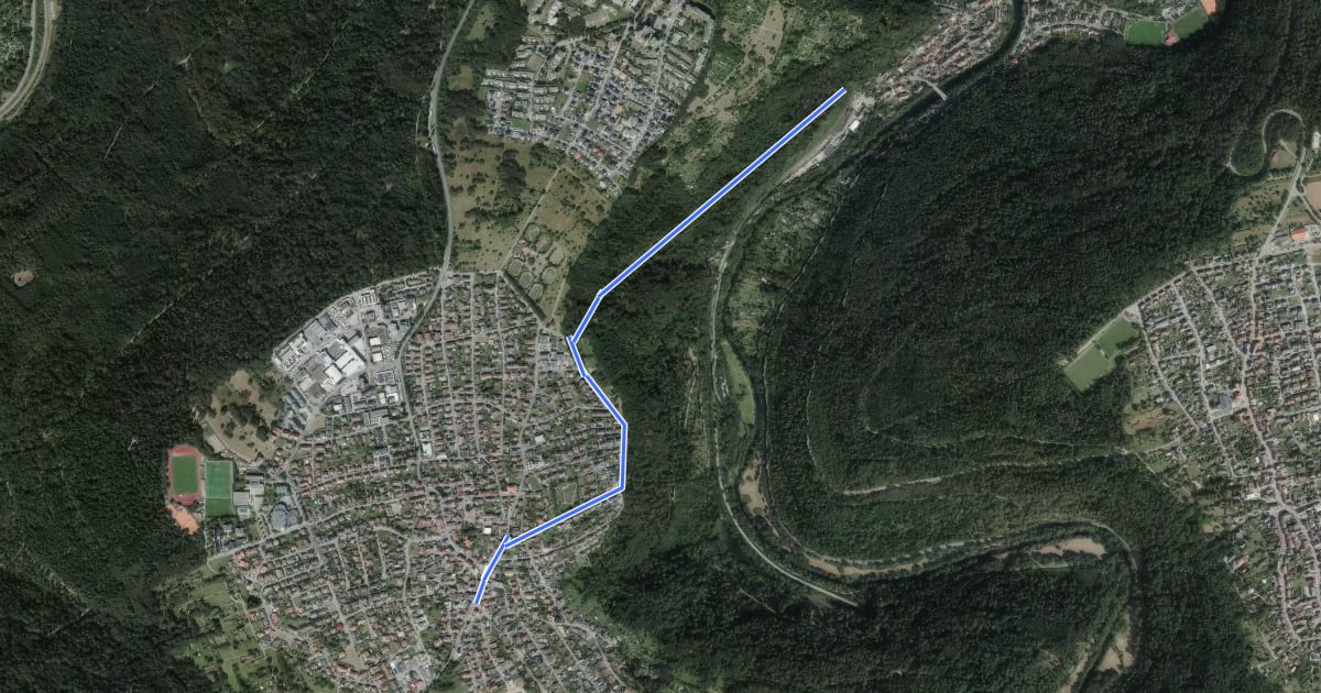 Маршрут Schloßberg - Büchenbronn на спутниковом снимке