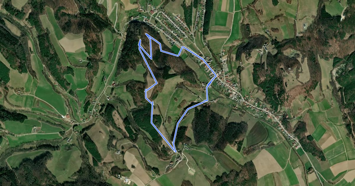 Маршрут Schloßbergrunde (Schwarzenbach) на спутниковом снимке