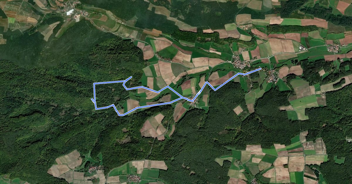 Маршрут Schloßbrünnleinweg на спутниковом снимке