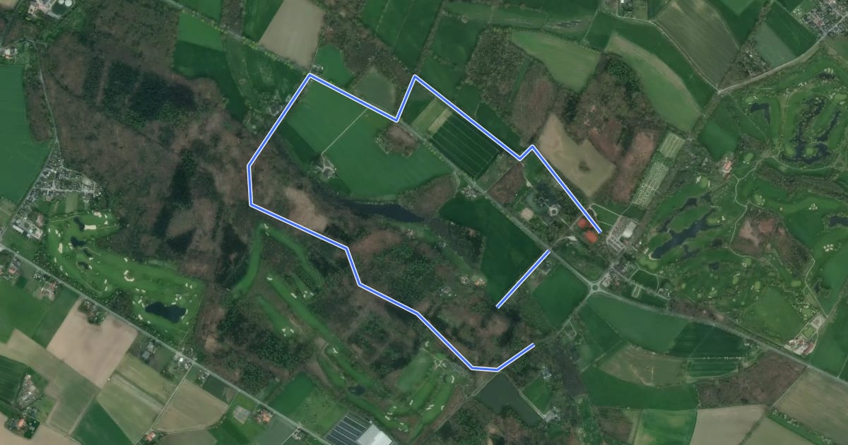 Маршрут Schloß Moyland Rundweg на спутниковом снимке