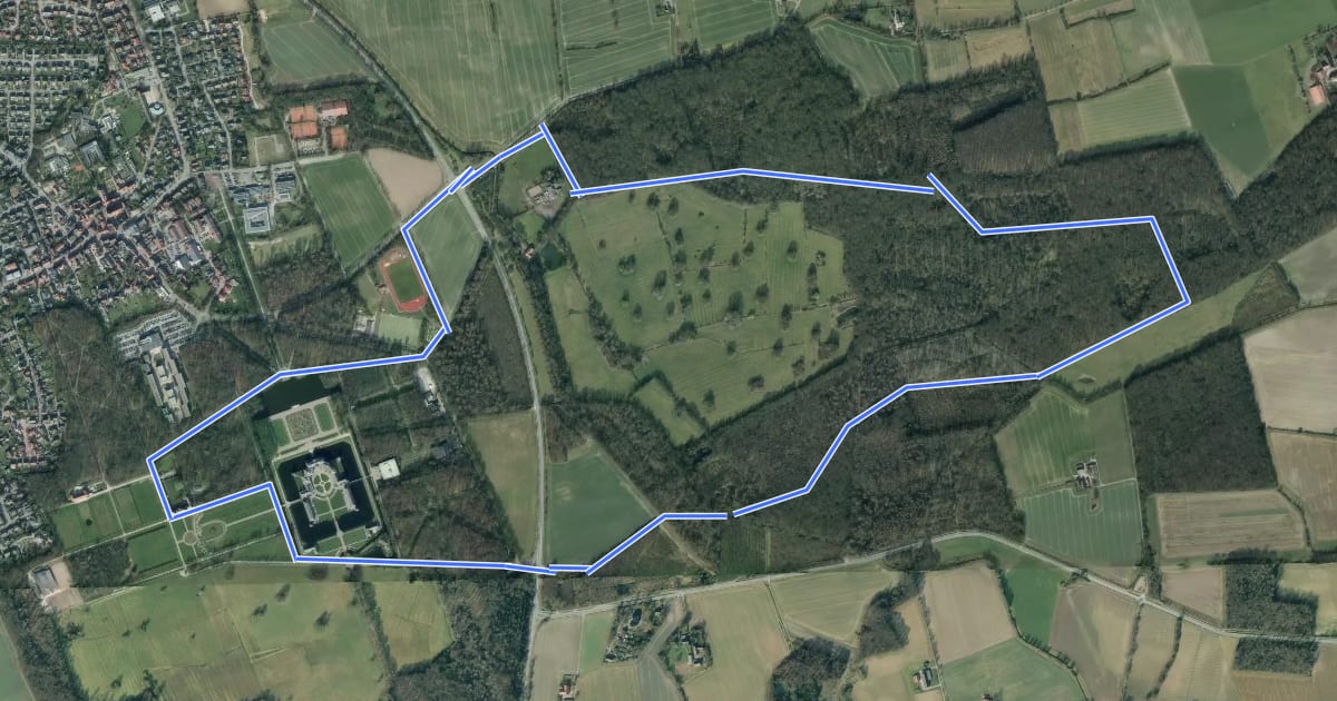 Маршрут Schloßpark Rundweg A5 на спутниковом снимке