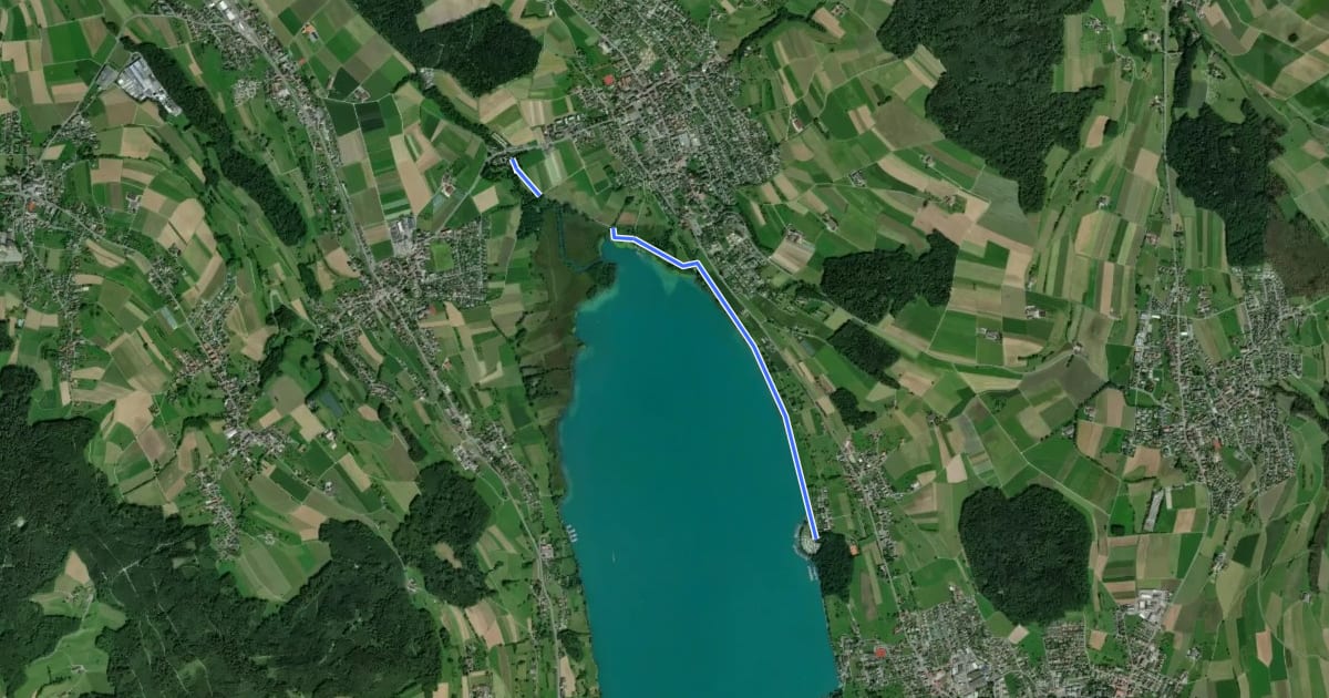 Маршрут Schloss Hallwil - Strandbad Tennwil на спутниковом снимке