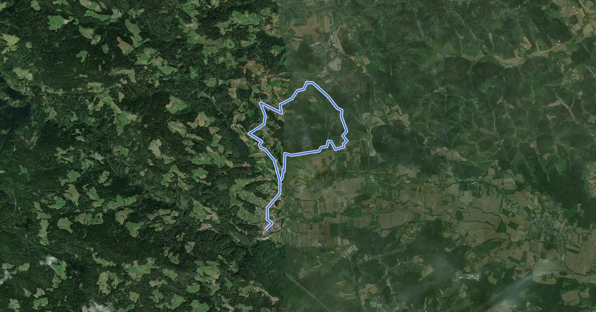 Маршрут Schloss Hollenegg Rundwanderweg на спутниковом снимке