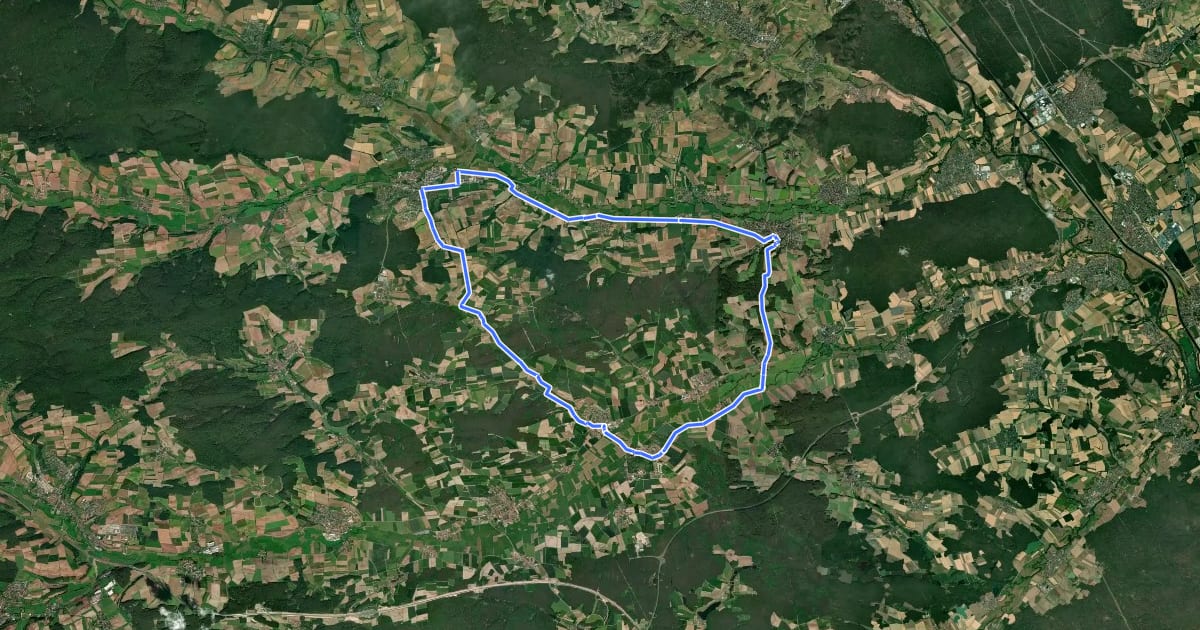 Маршрут Schloss Weissenstein Tour на спутниковом снимке
