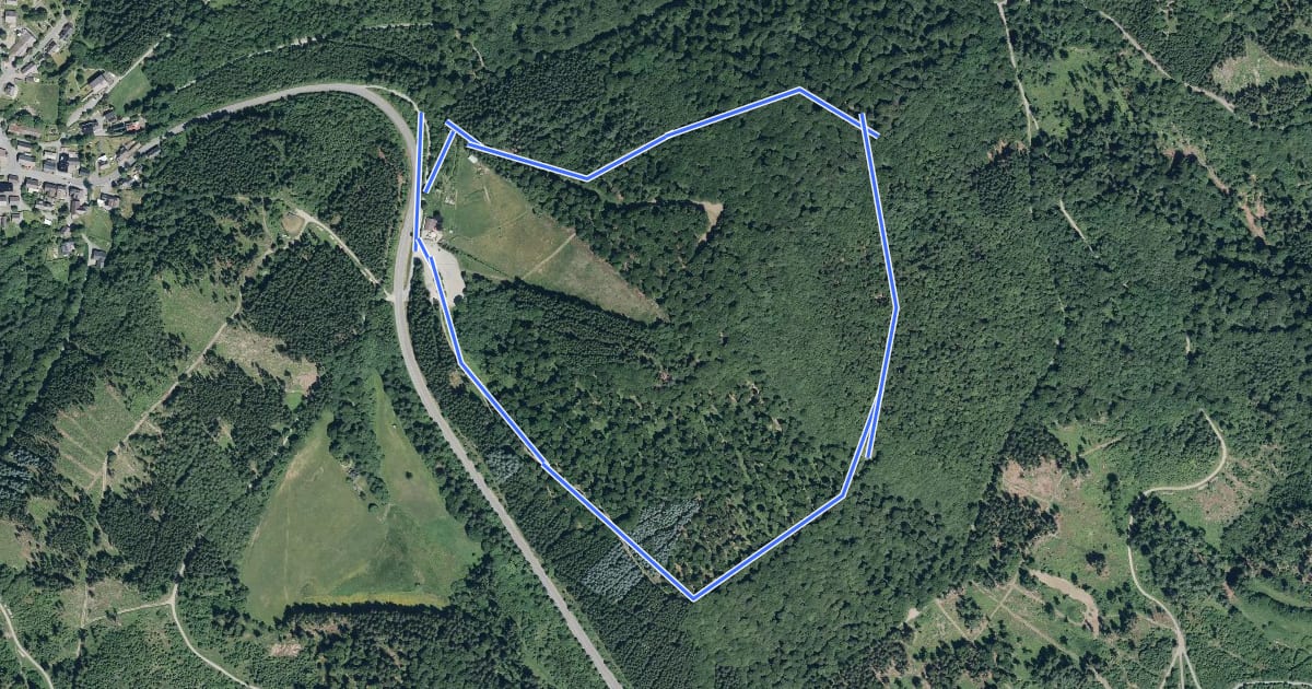 Маршрут Schlossberg Rundweg A4 на спутниковом снимке