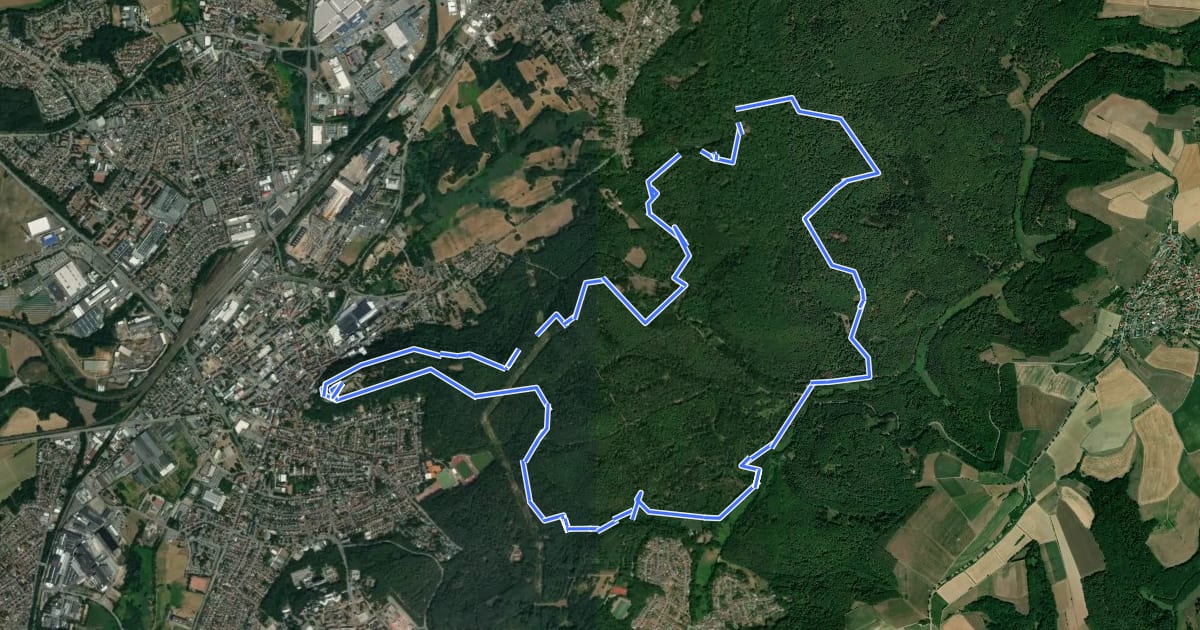 Маршрут Schlossberg-Tour на спутниковом снимке