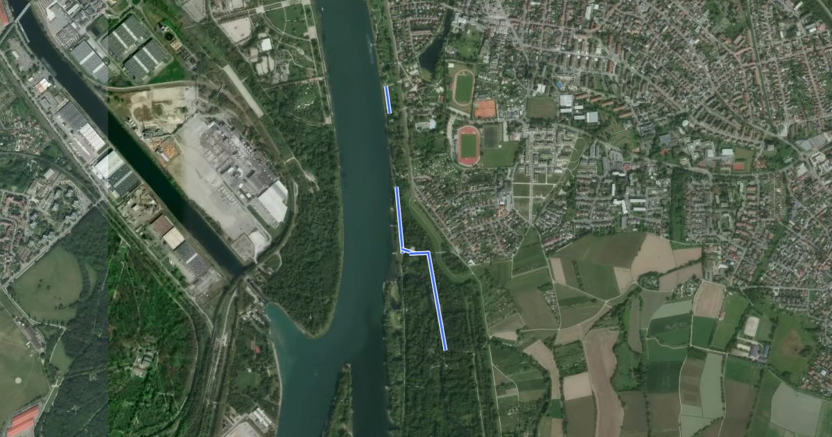 Маршрут Schlossjockelskopf - Rheinpromenade на спутниковом снимке