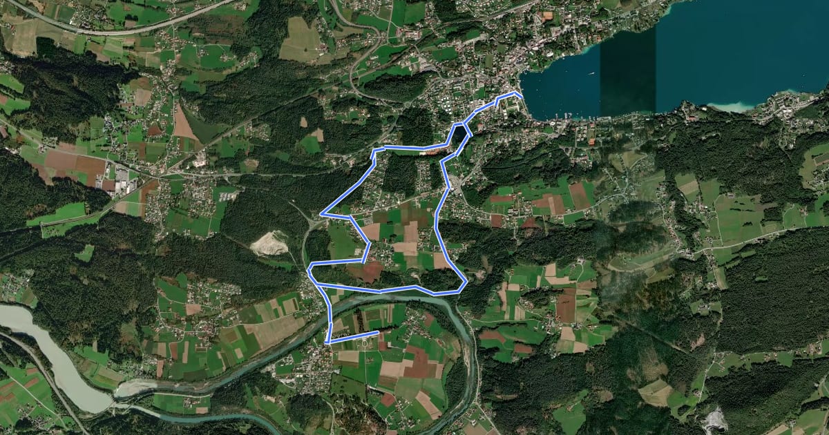 Маршрут Schlosspark Rosegg Runde на спутниковом снимке