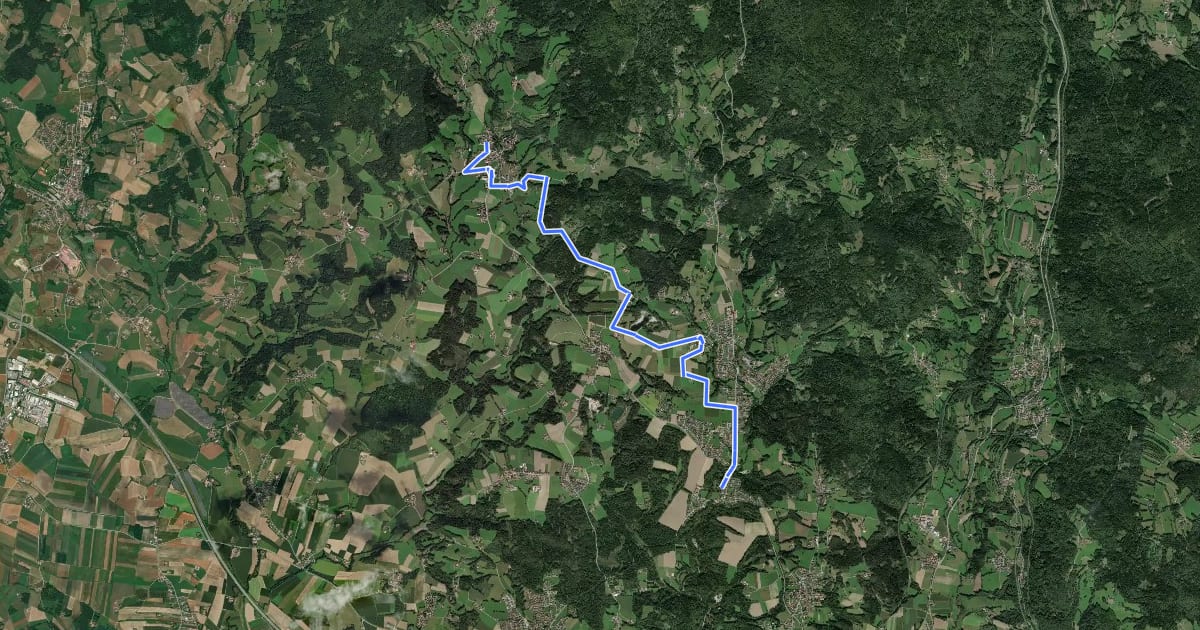 Маршрут Schlossweg на спутниковом снимке