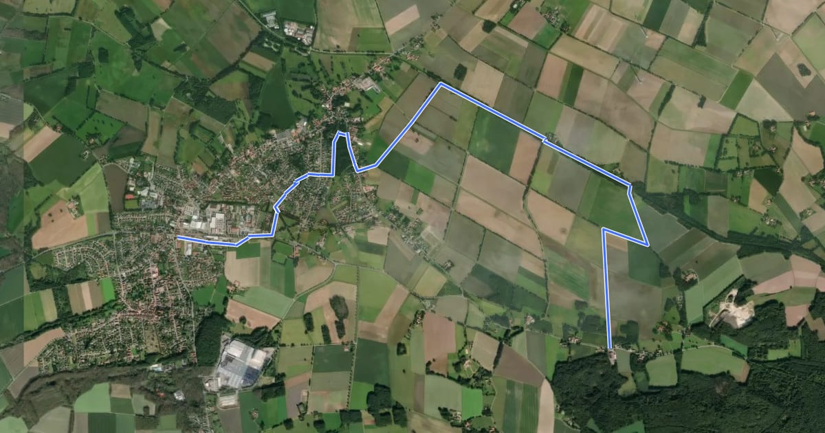 Маршрут Schlossweg на спутниковом снимке
