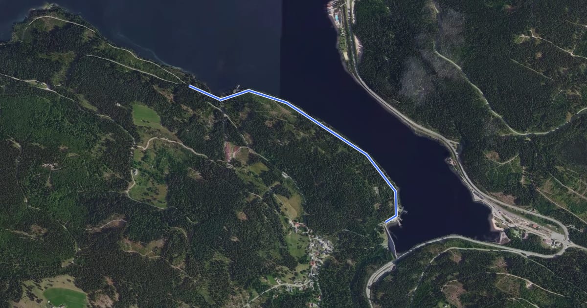 Маршрут Schluchsee Staumauer - Unterkrummenweg на спутниковом снимке